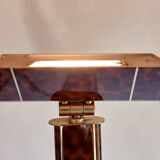 Metal and brass floor lamp, Relco Milano, 1970s.