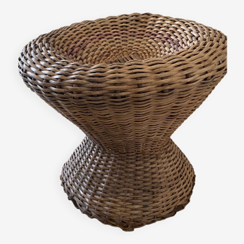 Tabouret tressé naturel osier