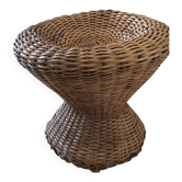 Tabouret tressé naturel osier