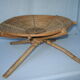 Low seat vintage rattan and wood