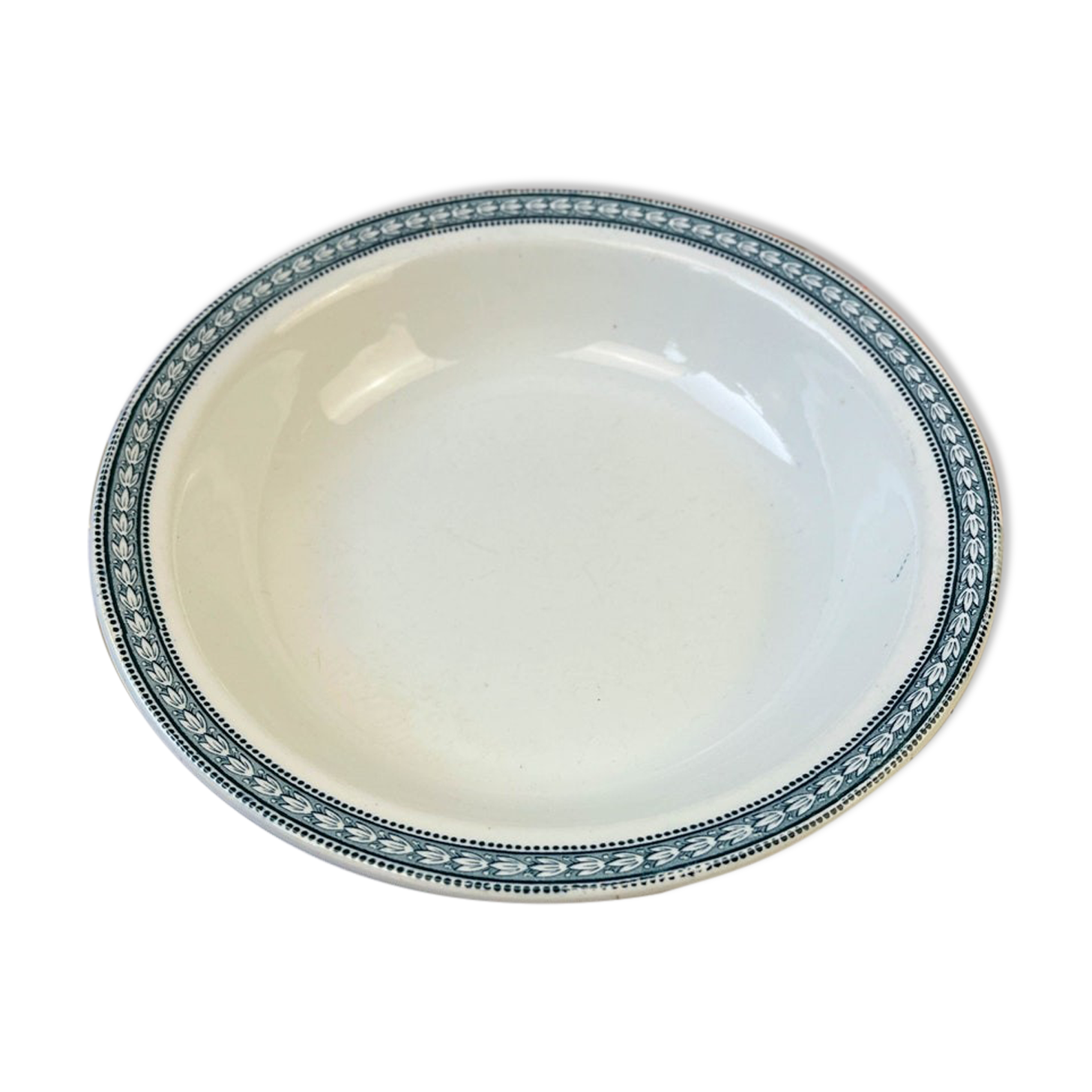 Vintage hollow dish Terre de fer St Amand & Hamage model Laurier made in France