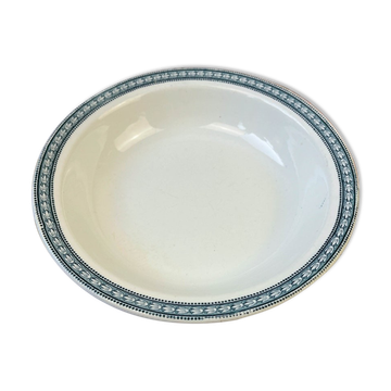 Plat creux vintage Terre de fer St Amand & Hamage modèle Laurier made in France