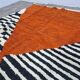 Traditional handmade Beni Ouraine rug, size 140 x 260 cm