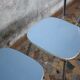 Pair of blue vintage formica kitchen chairs