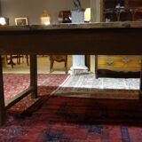 Nineteenth century farmhouse table in natural oak wood 140 x 90 cm