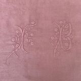 Set of 8 damask towels, monogrammed FB - 92x75cm