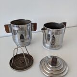 Mokavar metal and wood percolation coffee maker