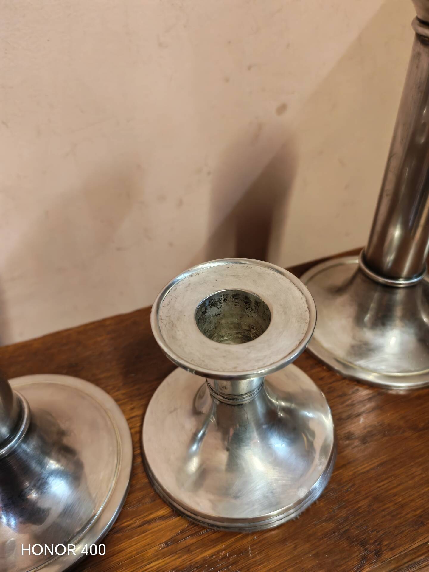 Set of 4 candlesticks "Luise" by Günther Lambert silver-plated metal