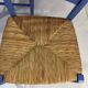 Lot of 4 decked blue chairs