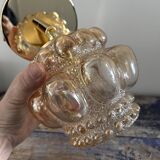 Bubbled glass wall light