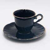 Coffee service, cobalt porcelite, Pruszków, 1960s