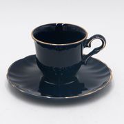 Coffee service, cobalt porcelite, Pruszków, 1960s