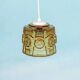 Vintage glass pendant light Vitrika, mid-century amber pendant.