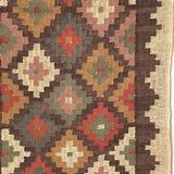 Tapis Kilim tissé à la main en jute et laine, côté de lit, décoration intérieure, hall d'entrée, balcon, TAPIS.