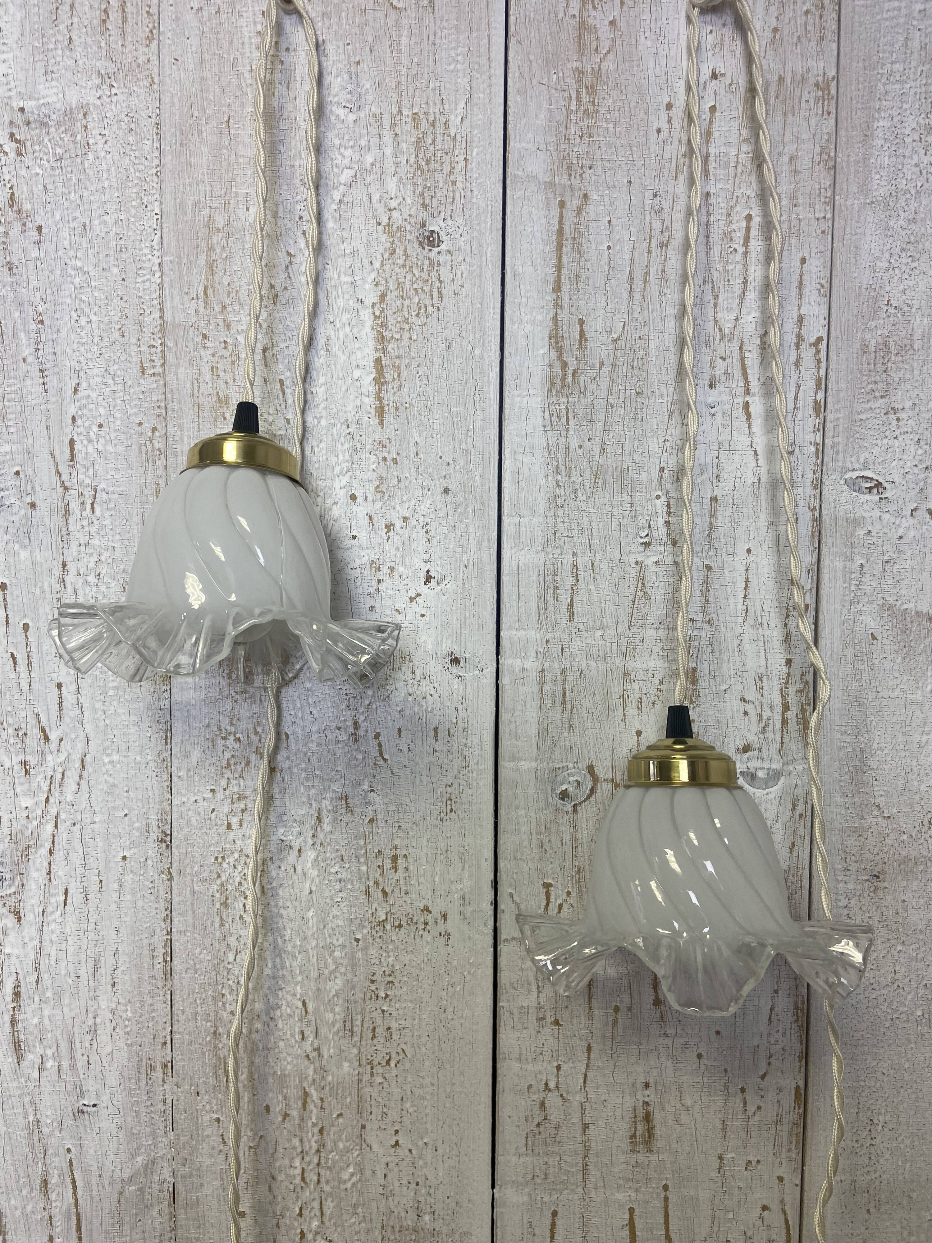 Paire de baladeuses tulipes vintage