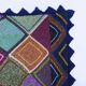 Knitted Diamond Throw Blanket Vintage 1970s