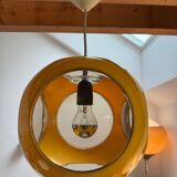 Yellow UFO Space Age suspension attributed to Luigi Colani, 1970s.