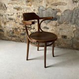 Thonet chair with bent wood, stamped.