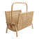 Vintage magazine rack in woven rattan and bamboo.
