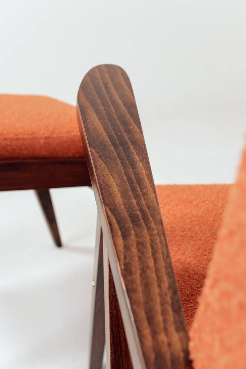 Fauteuil Vintage avec Repose-Pieds  terracotta Bouclette