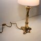 Vintage bamboo style brass lamp 70's signed cattadori