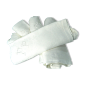 Ensemble de 6 grandes serviettes de table damassées avec monogramme