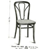 Set de 4 chaises Thonet N°623, vers 1915 état d'origine, 1915