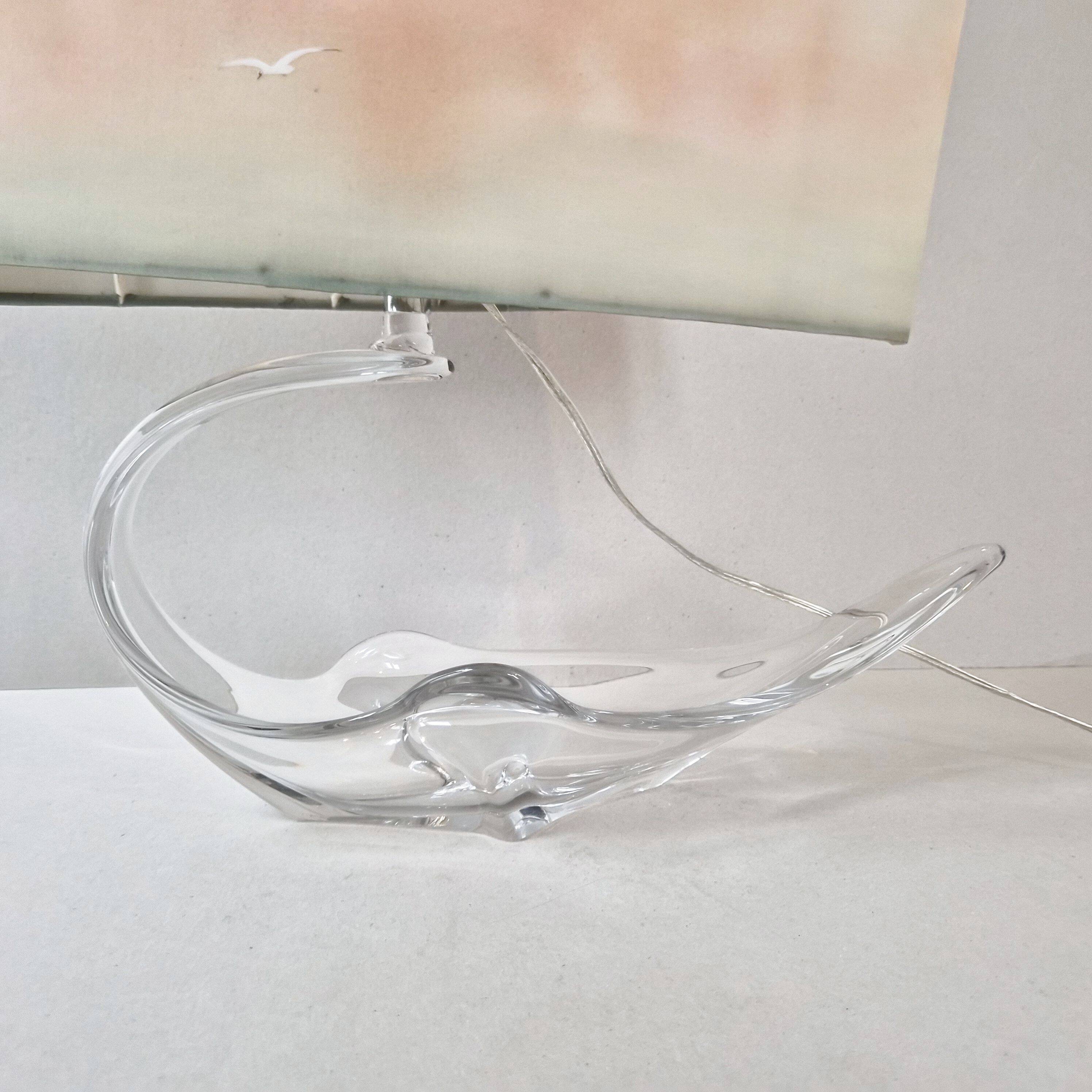 Vintage crystal lamp from the 1970s