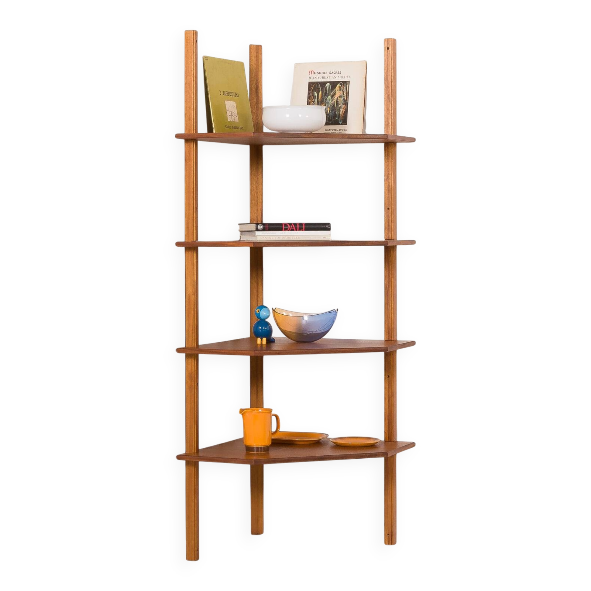 Meuble d'angle mural italien du milieu du siècle, années 1970