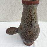 Pichet vase grès signé