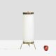 Lamp in white opaline and golden brass, 1970s