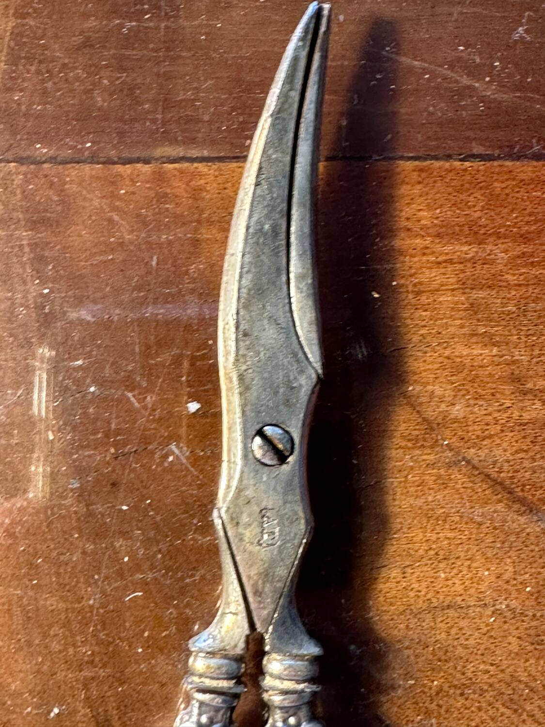 Pair of Antique Silver Grape Scissors