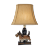 Lampe de table chien en céramique, yorkshire terrier, ca des années 1930, anglais, rewired