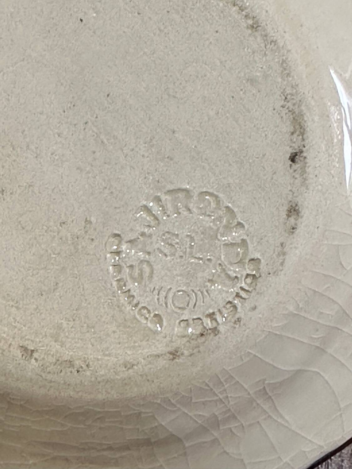 Ceramic candle holder - blue with pink flowers