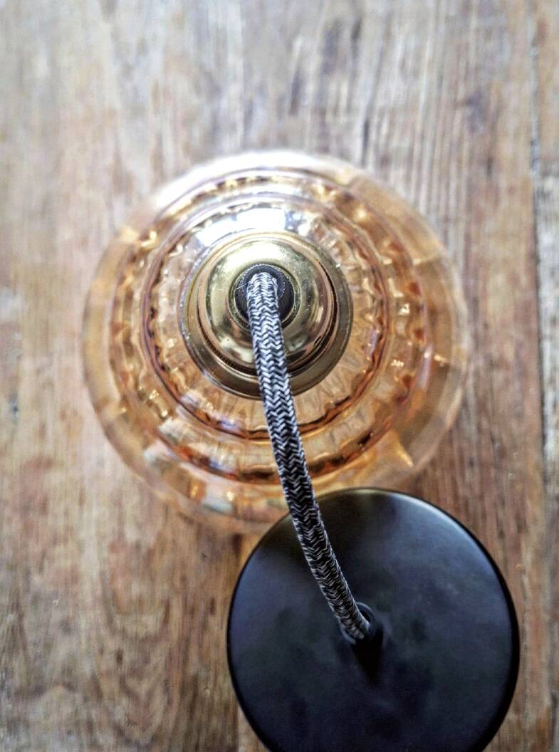 Vintage amber pendant light