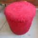 Vintage faux fur pouf