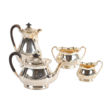 Silver metal tea and coffee service