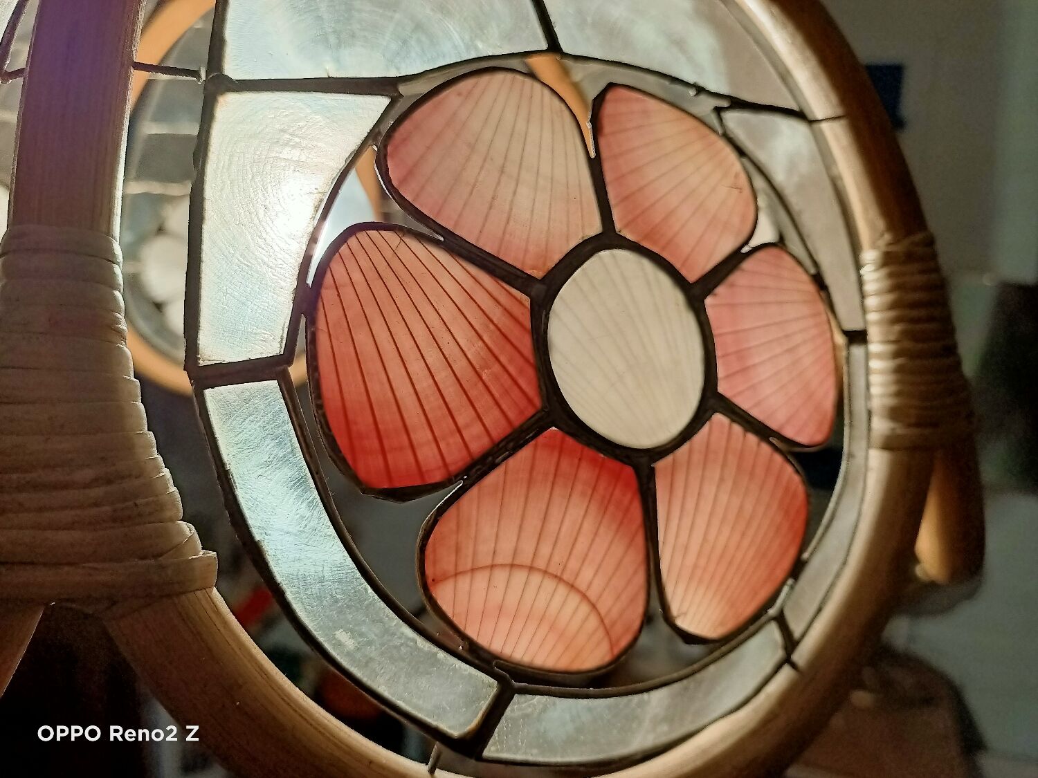 Suspension nacre et bambou