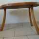 Table basse brutaliste bois naturel