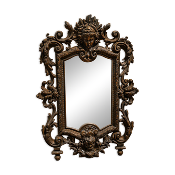 Miroir de table en bronze richement ciselé – style néo-Renaissance, XIXe