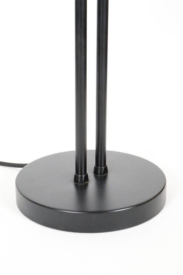 Big black Hustadt table lamp with pointed shade / 1970s / 1980s / postmodern design