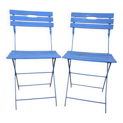 Paire de chaises pliantes de jardin