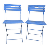 Pair of folding garden chairs