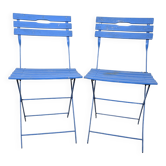 Pair of folding garden chairs