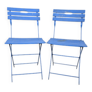 Paire de chaises pliantes de jardin
