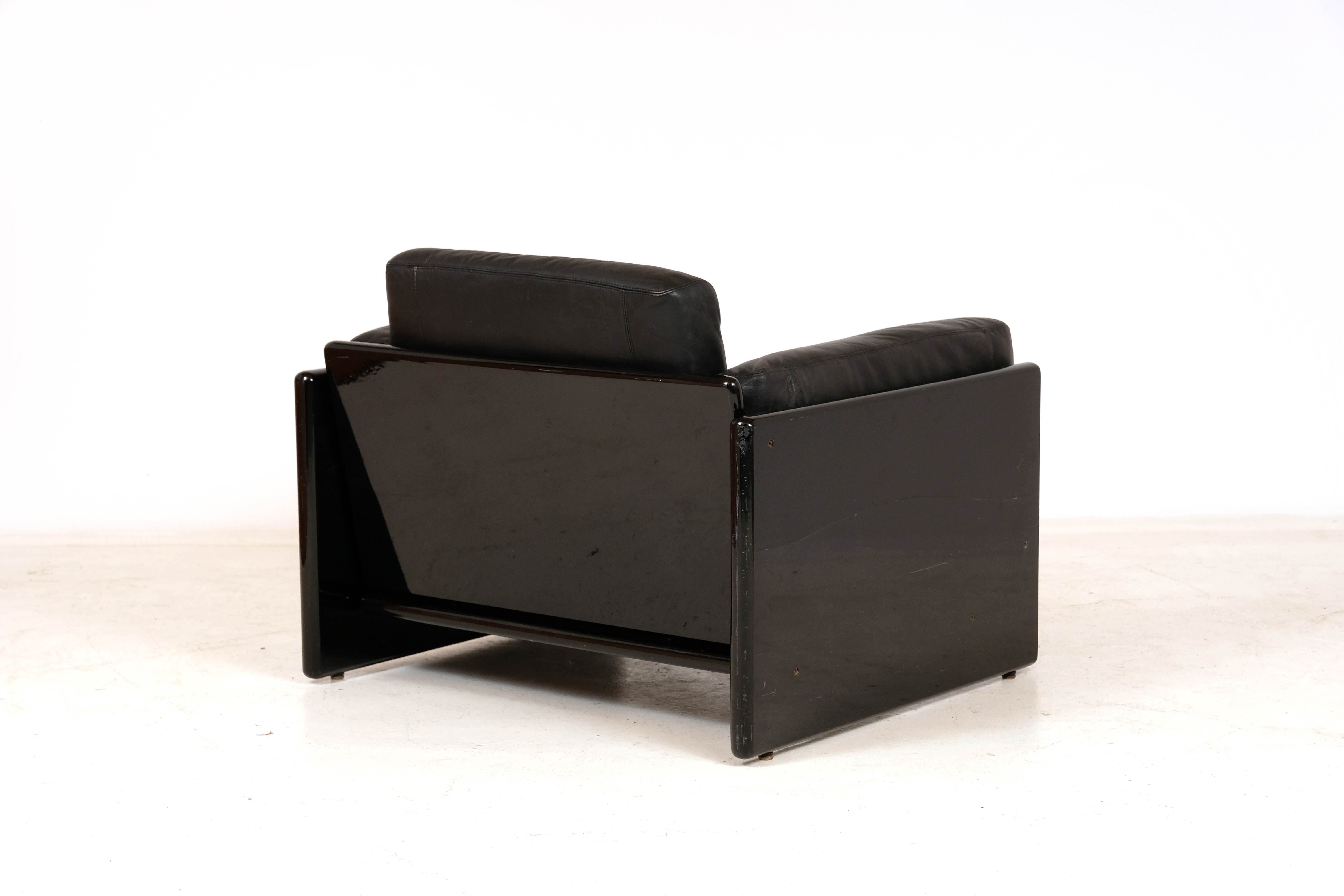 Leather armchair by Dino Gavina for Studio Simon, 1970s