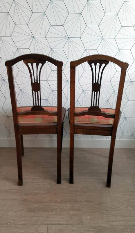 Lot de 2 chaises art déco vintage.