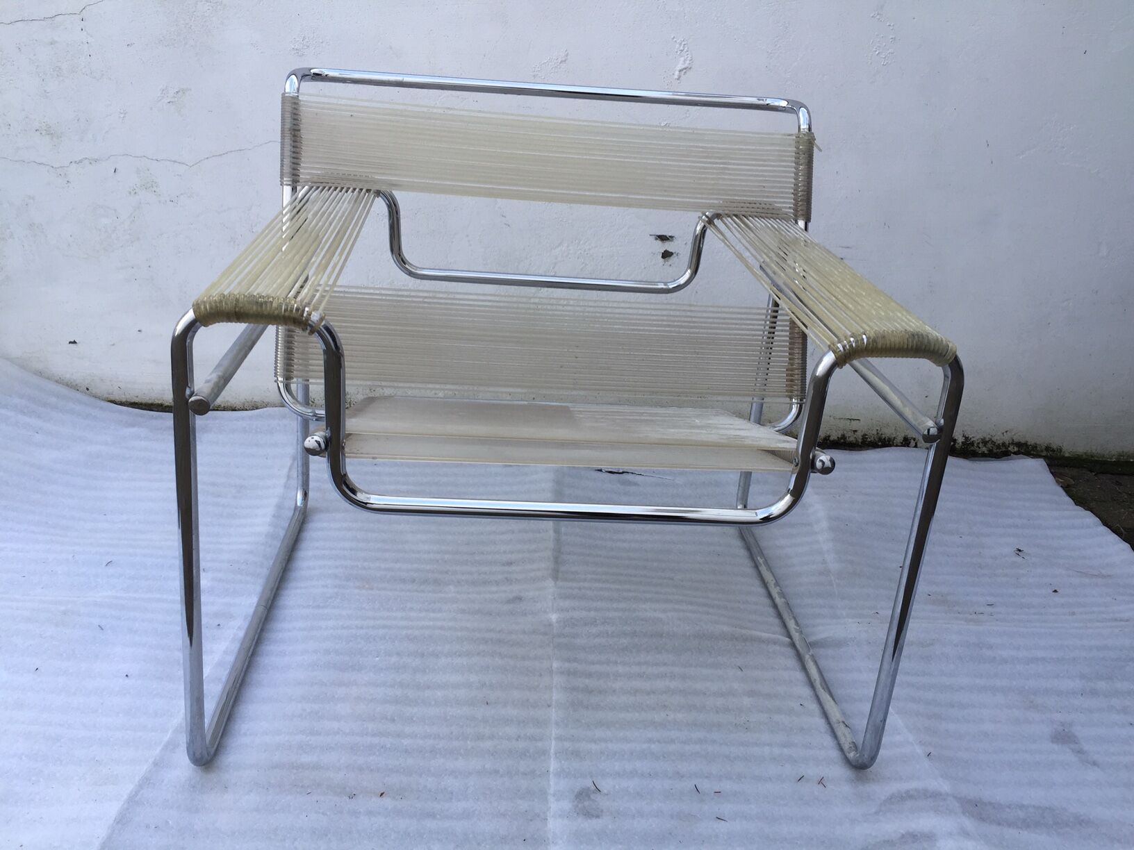 B3 Wassily armchair in scoubidou by Marcel Breuer