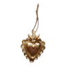 Coeur décoratif en céramique doré "ruban"