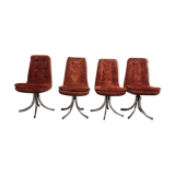 Set of 4 chairs Gastone Rinaldi 1970 for Rima